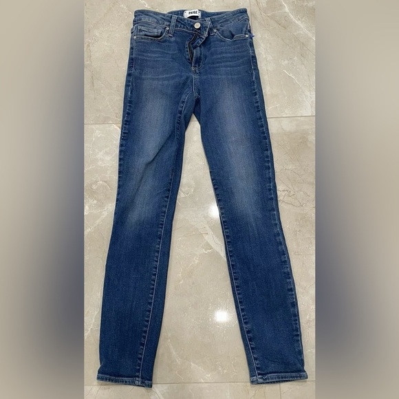 PAIGE Denim - Paige Jeans Sz 25 Med/It Wash Hoxton Ankle Mid Rise Fit Straight Leg 5 Pocket